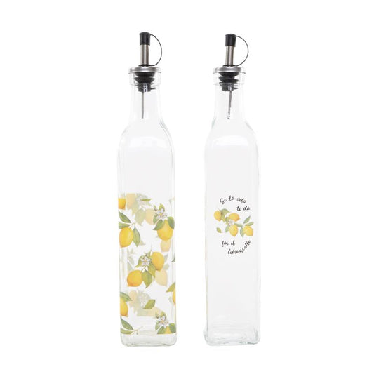 JUEGO DE 2 ACEITERA 500ML LIMONES
