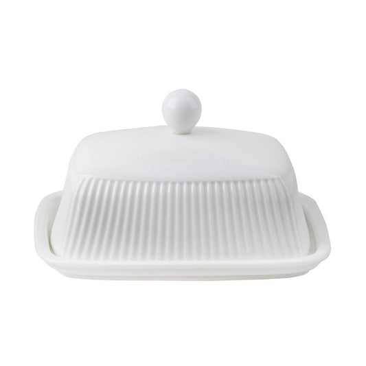 MANTEQUILLERA PORCELANA GRABADA