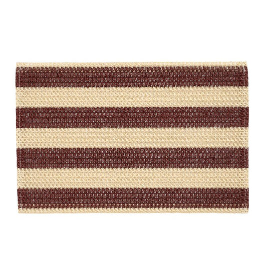 INDIVIDUAL 45X30CM RAYAS BURDEOS