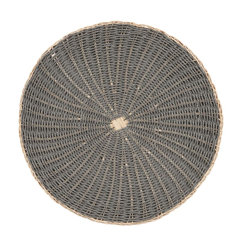 INDIVIDUAL 38CM RATAN GRIS