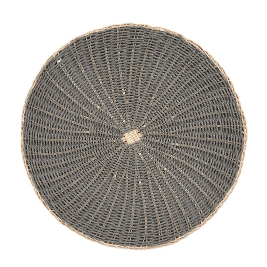 INDIVIDUAL 38CM RATAN GRIS