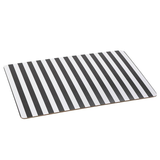 INDIVIDUAL BASE CORCHO 45X30CM RAYAS NEGRO