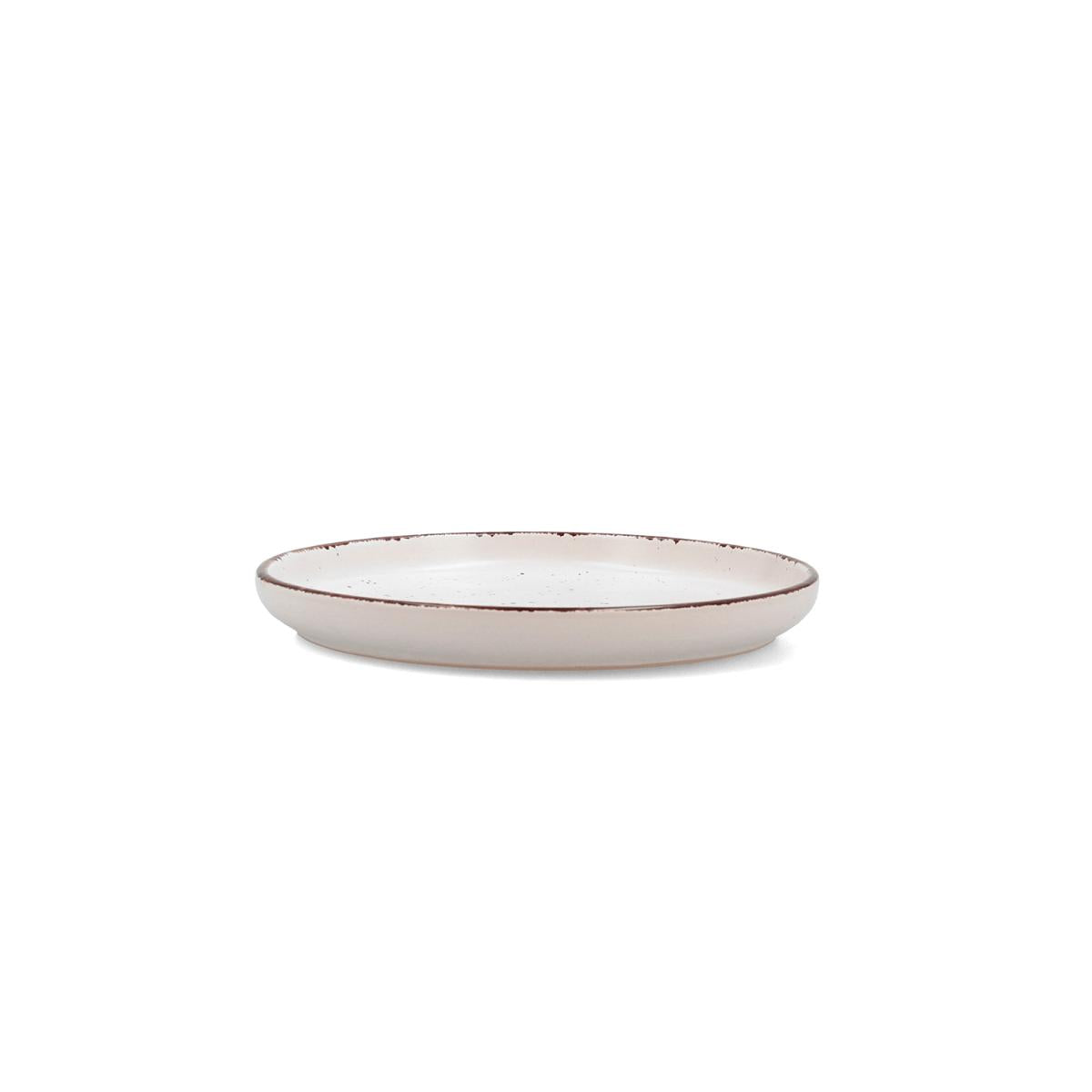 PLATO POSTRE EFECTO GASTADO BLANCO