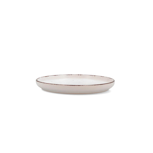 PLATO POSTRE EFECTO GASTADO BLANCO