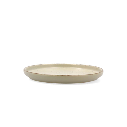 PLATO POSTRE EFECTO GASTADO OLIVA