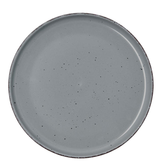 PLATO LLANO EFECTO GASTADO GRIS