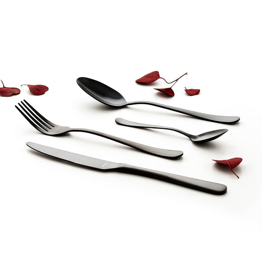 CAJA 12 CUCHARAS POSTRE BLACK