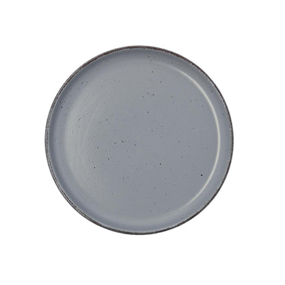 PLATO POSTRE EFECTO GASTADO GRIS