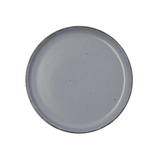 PLATO POSTRE EFECTO GASTADO GRIS