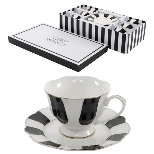 JUEGO CAFE 6X200ML EXCELLENCE RAYAS