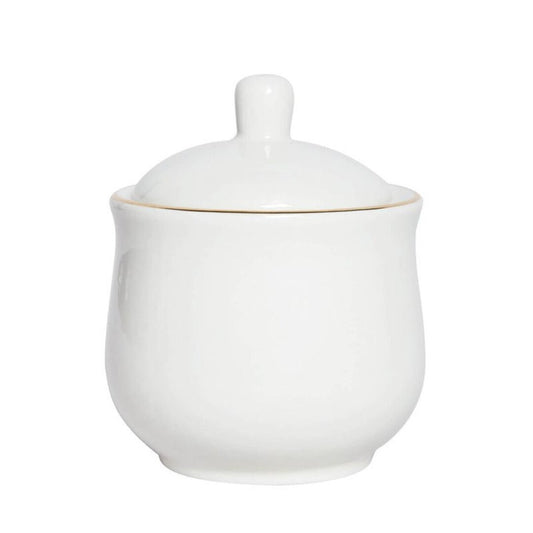 AZUCARERO PORCELANA CON VIVO DORADO